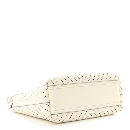 Chanel Perforated Grained Calfskin Large Shopping Tote White 5 of 12