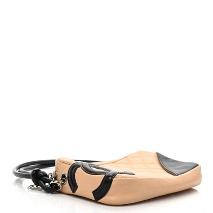 Chanel Calfskin Quilted Cambon Pochette Beige Black 3 of 8