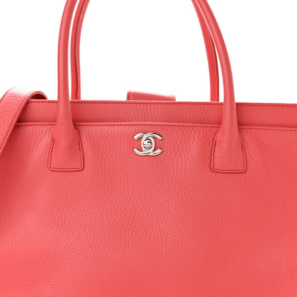 Chanel Calfskin Cerf Executive Shopper Tote Coral 9 of 11
