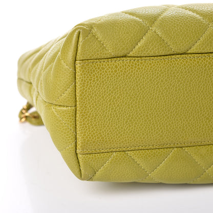 Chanel Caviar Quilted Tote Green 14 of 15