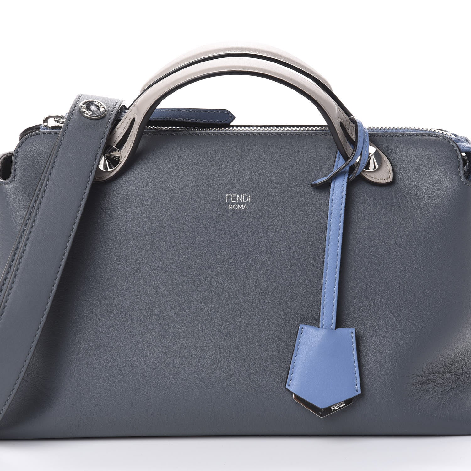 Fendi Vitello Dolce 4 Color Medium By The Way Boston Bag Tempesta Nebula Multicolor 8 of 10