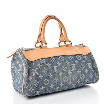 Louis Vuitton Monogram Denim Neo Speedy Blue 3 of 18