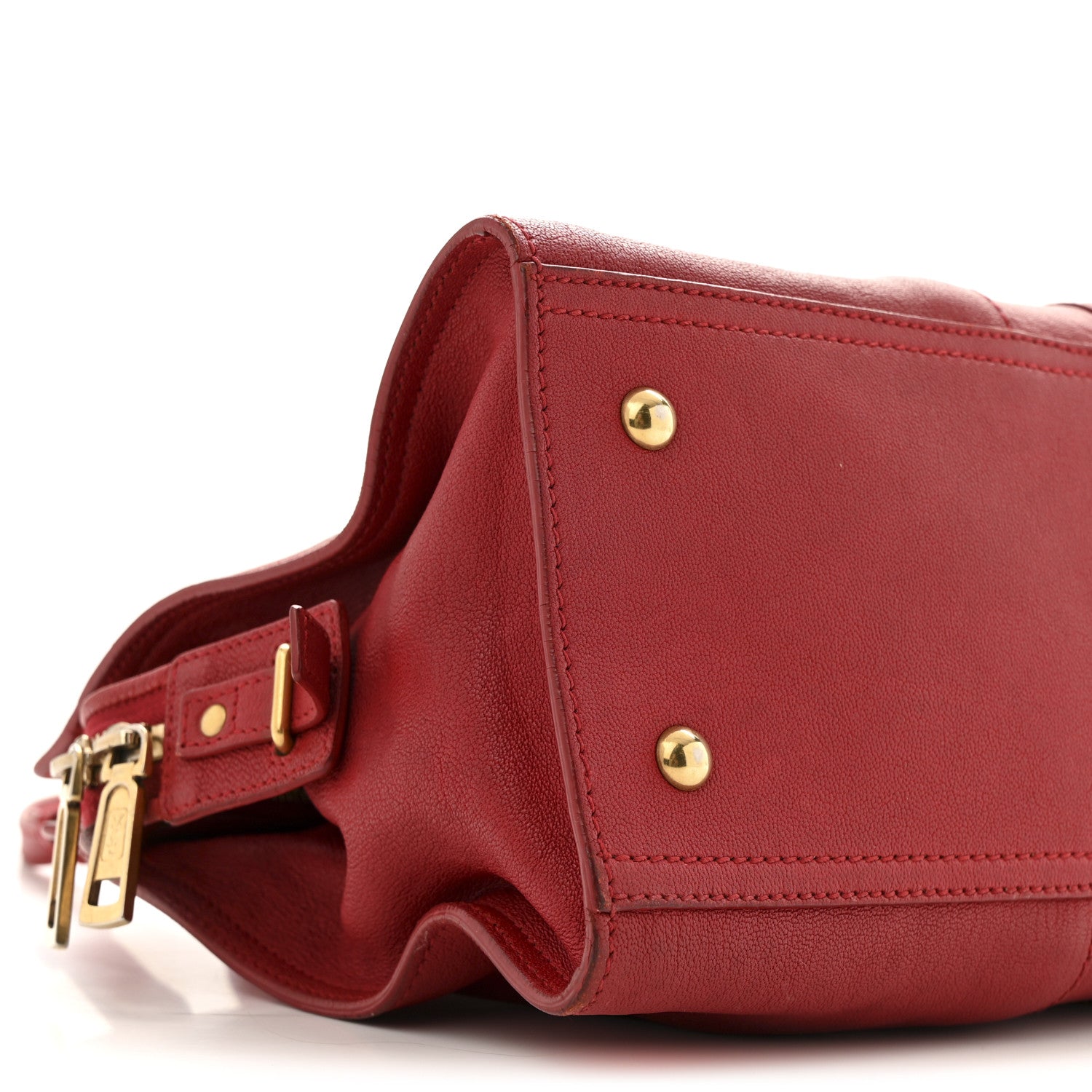 Saint Laurent Sheepskin Small Cabas ChYc  Red 8 of 13