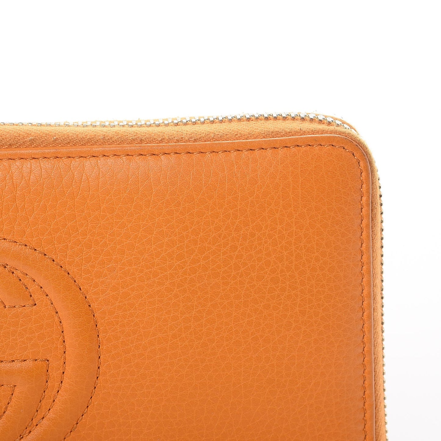 Pebbled Calfskin Soho Zip Around Wallet Curcuma