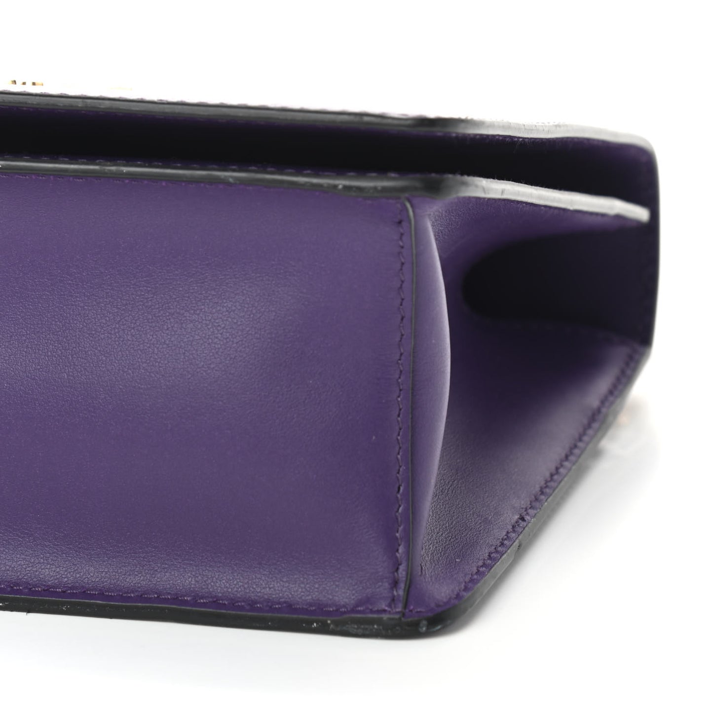 Saffiano Soft Calfskin Chain Crossbody Bag Viola