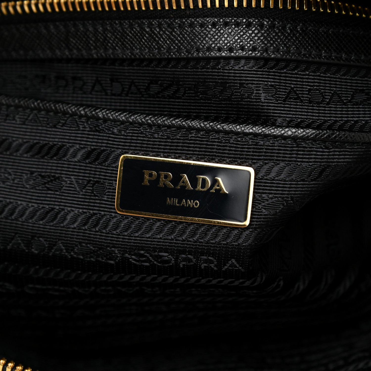 Prada Tessuto Nylon Saffiano Tote Black 5 of 10