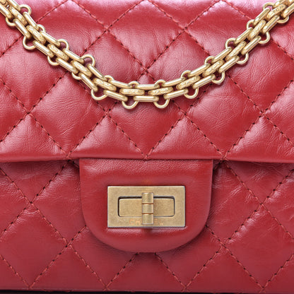 Chanel Aged Calfskin Quilted 2.55 Reissue Mini Flap Red 10 of 11