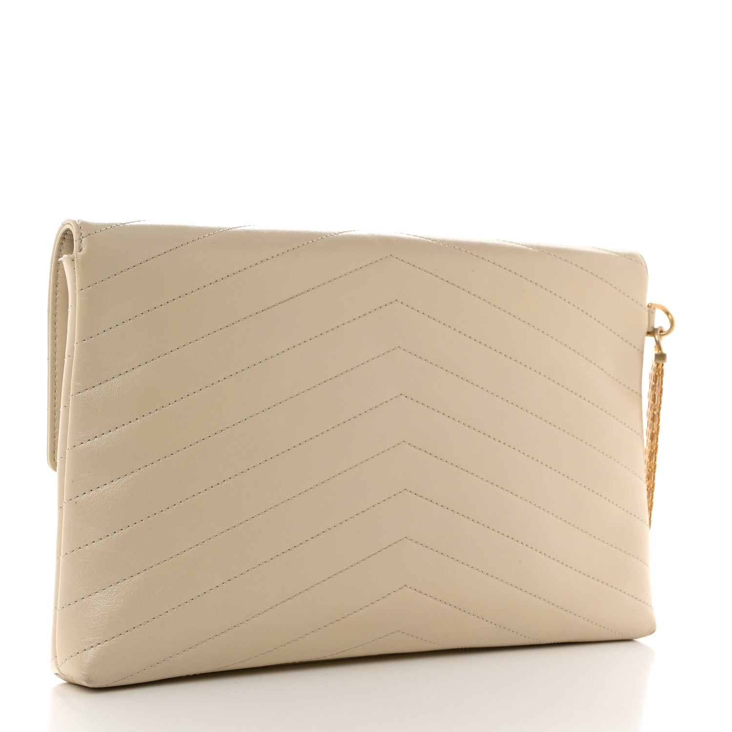 Chanel Calfskin Chevron Quilted Medal Flap Beige 3 of 8