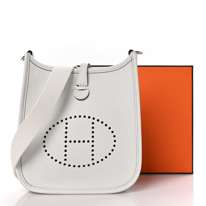Hermes Taurillon Clemence Amazone Evelyne TPM New White 11 of 11