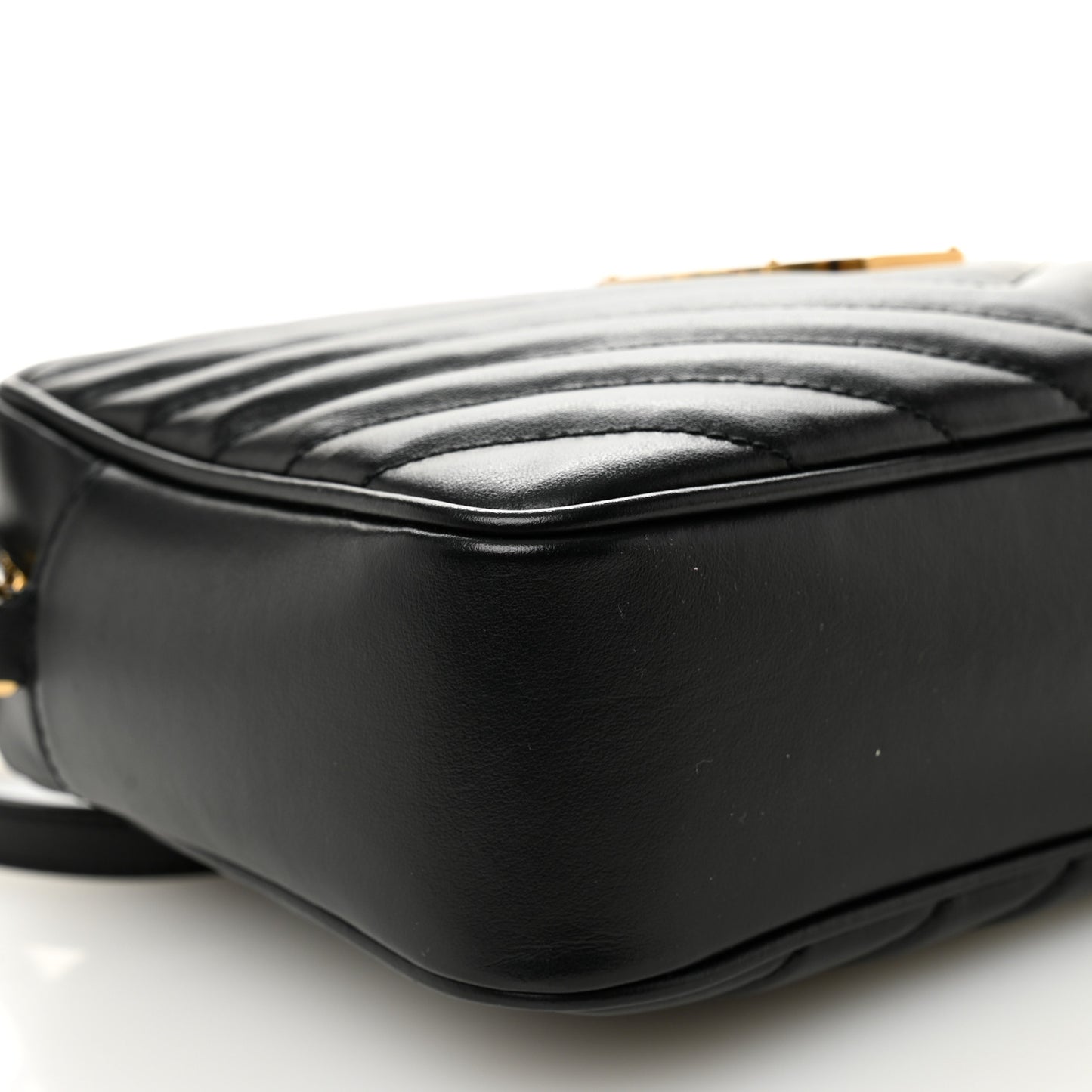 Calfskin Matelasse Monogram Lou Camera Bag Black