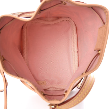 Louis Vuitton Damier Azur Tahitienne Nano Noe Rose Ballerine 7 of 9