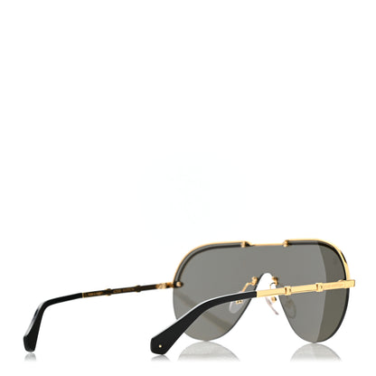 Louis Vuitton Metal Aviator Sunglasses Z1230E Black Gold 4 of 8