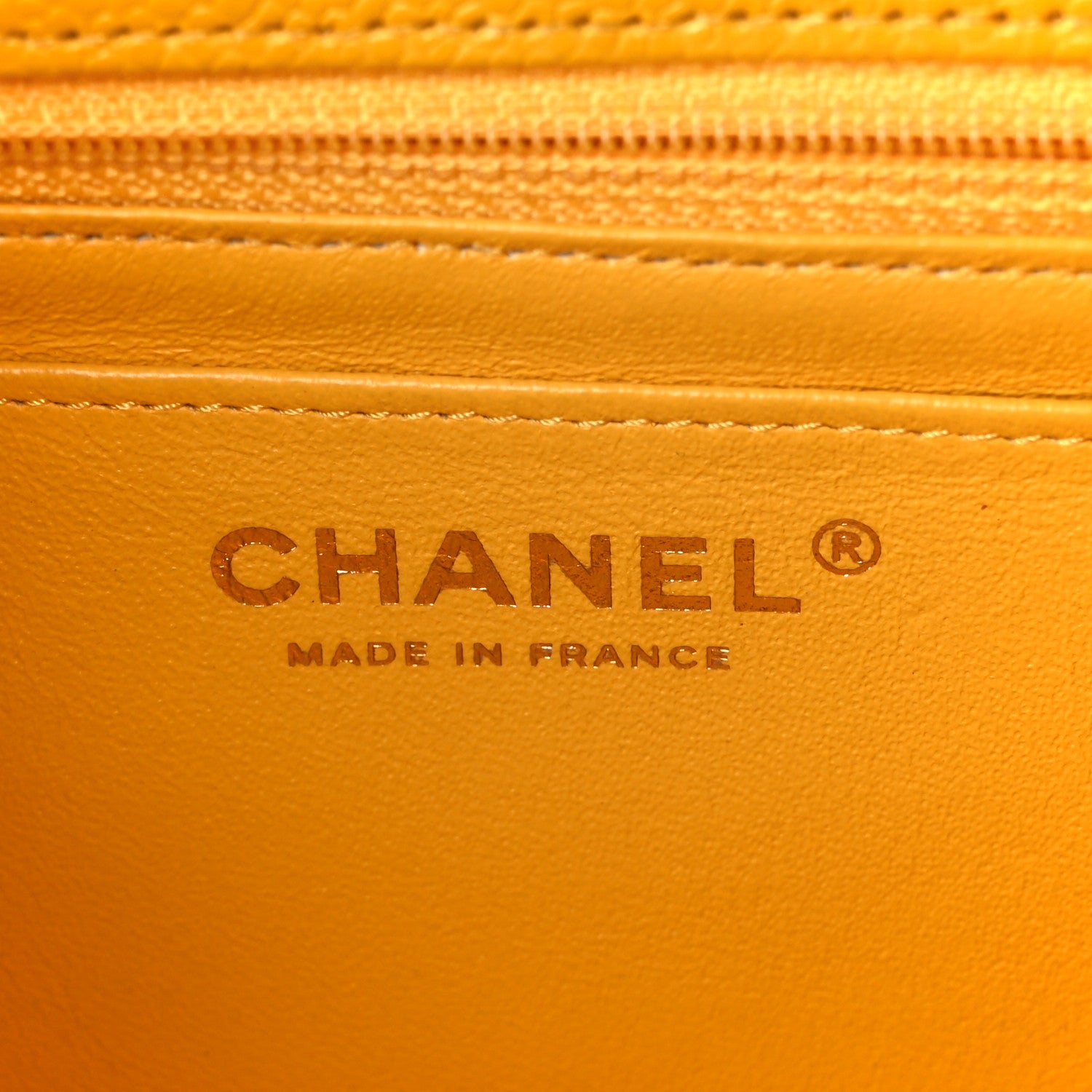 Chanel Caviar Quilted Mini Rectangular Flap Yellow 7 of 12