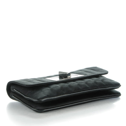 Chanel Satin Chocolate Bar Quilted Small Mademoiselle Flap Black 4 of 8