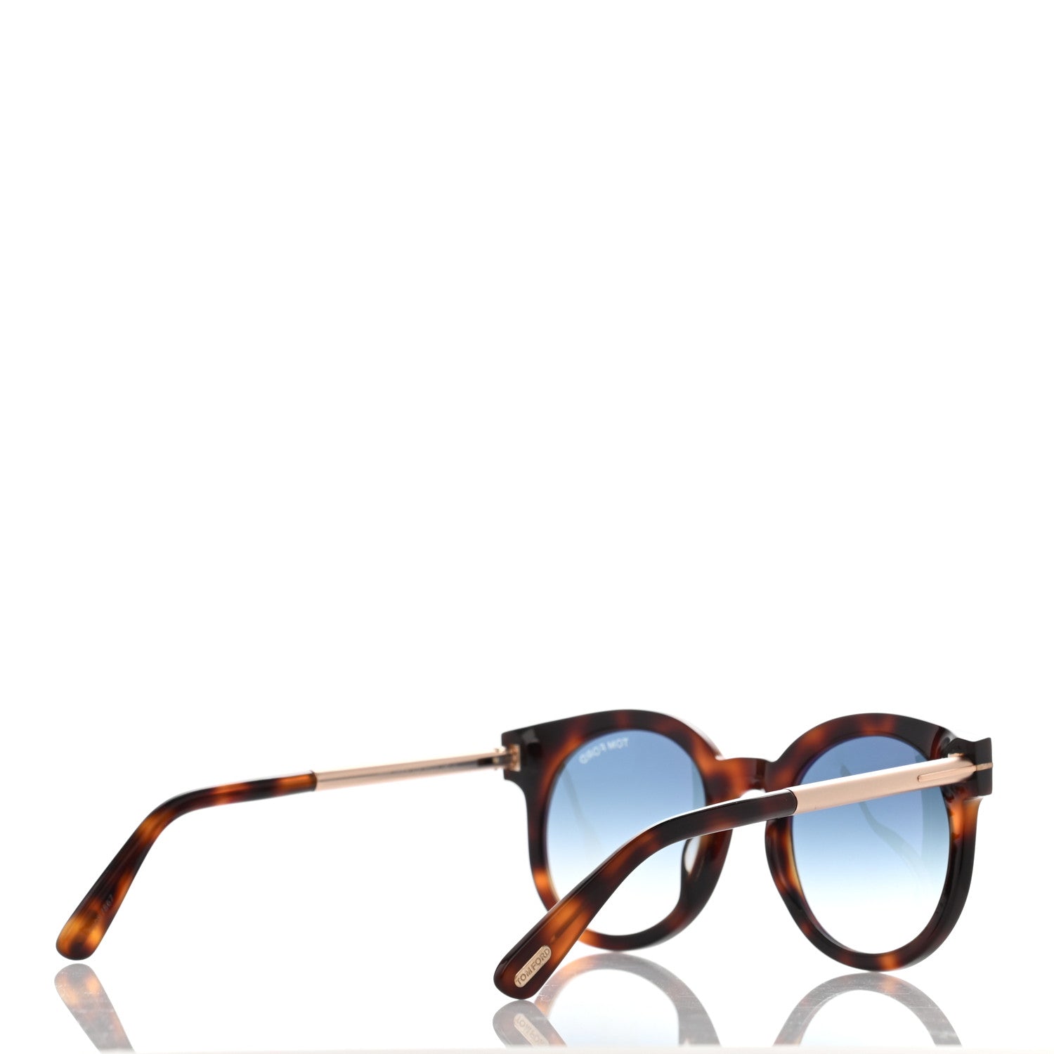 Tom Ford Janina Round Sunglasses Tortoise Black 4 of 8