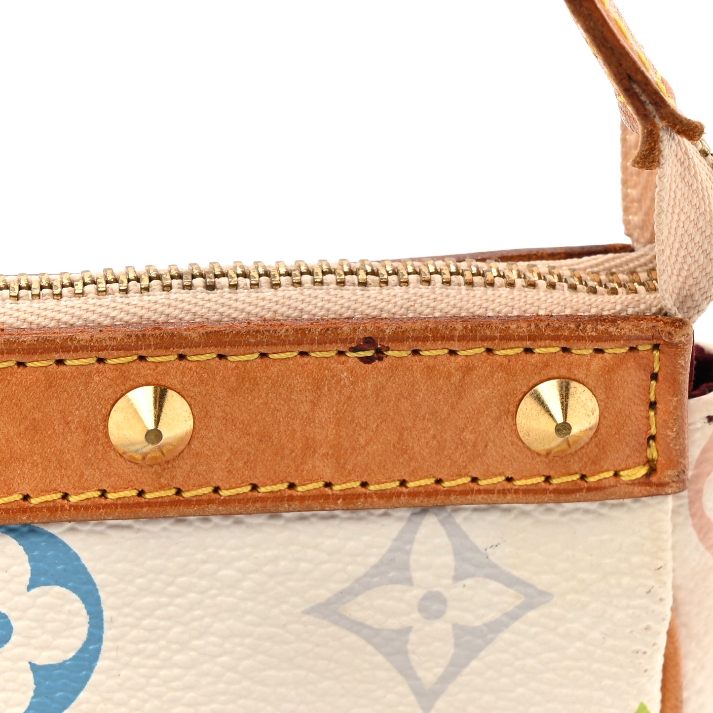 Monogram Multicolor Pochette Accessories White