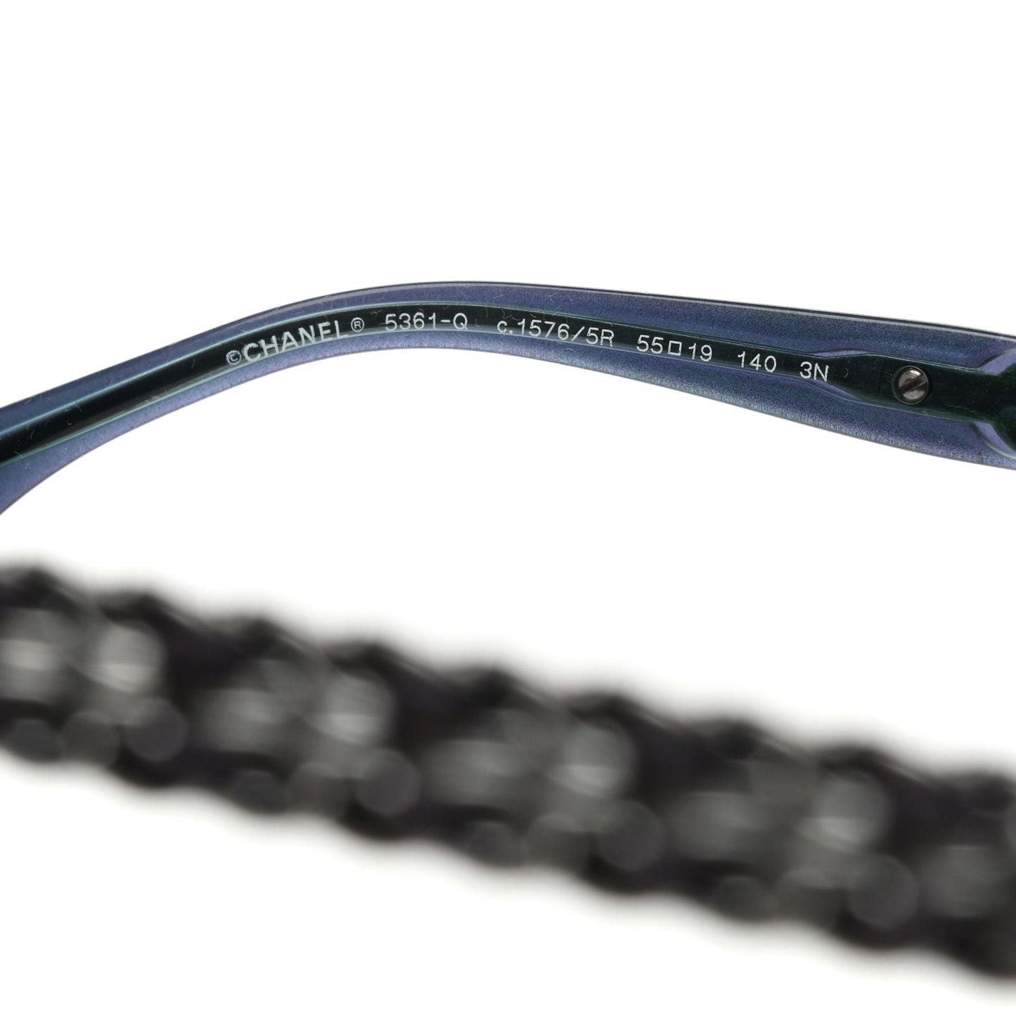 Lambskin Chain Sunglasses 5361-Q Blue