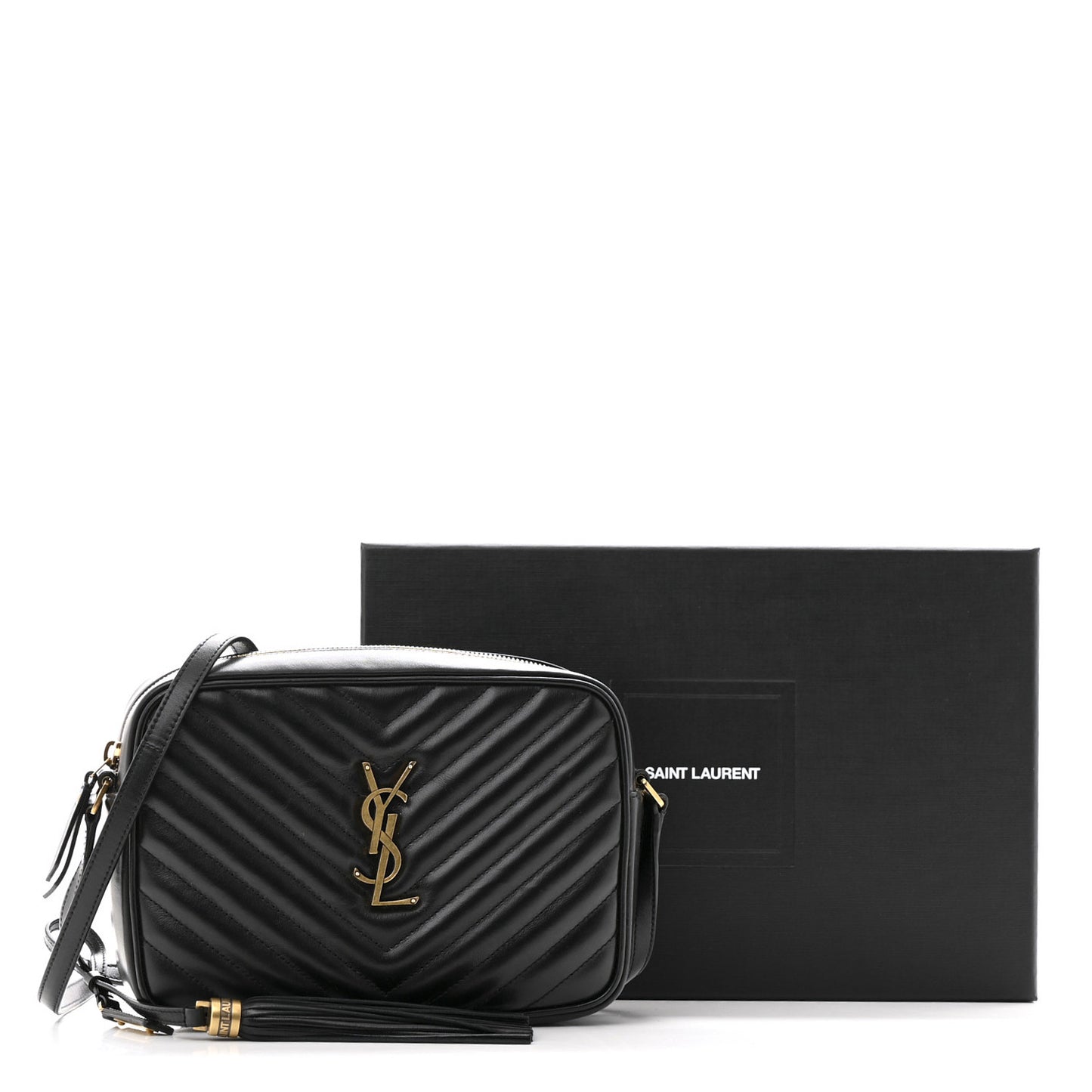 Calfskin Matelasse Monogram Lou Camera Bag Black