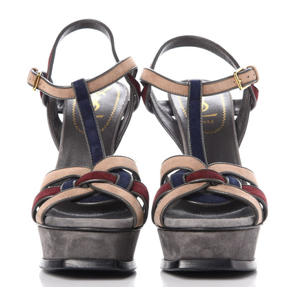 Saint Laurent Kidskin Tribute 105 Platform Sandals 36.5 Multicolor 2 of 8
