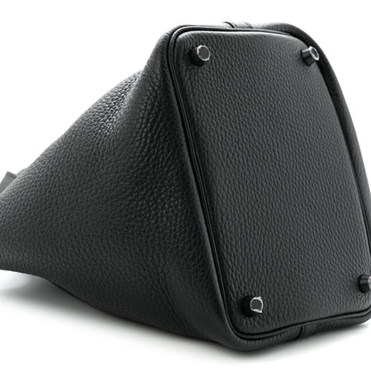 Hermes Taurillon Clemence Monochrome Picotin Lock 18 PM Black 9 of 10