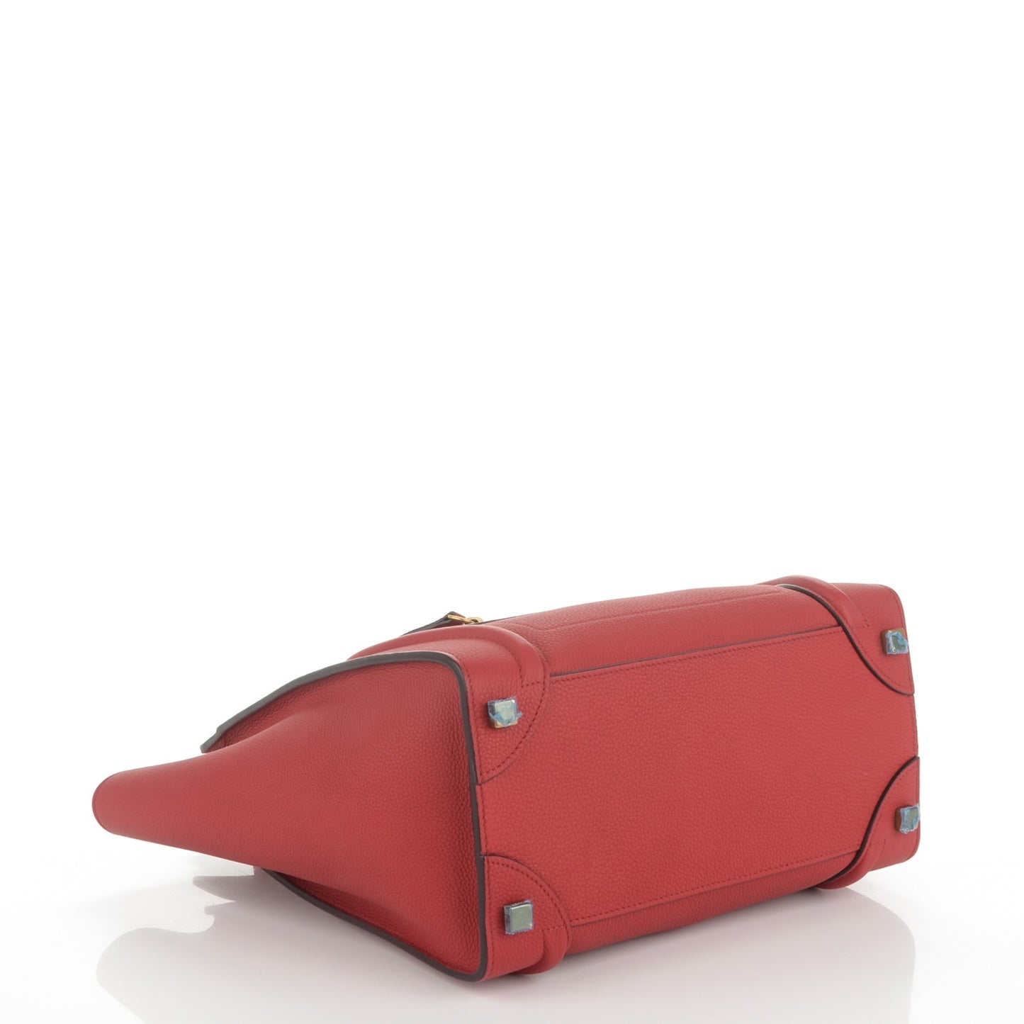 Baby Grained Calfskin Micro Luggage Red