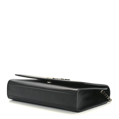 Saint Laurent Grain De Poudre Medium Classic Monogram Kate Satchel Black 10 of 12