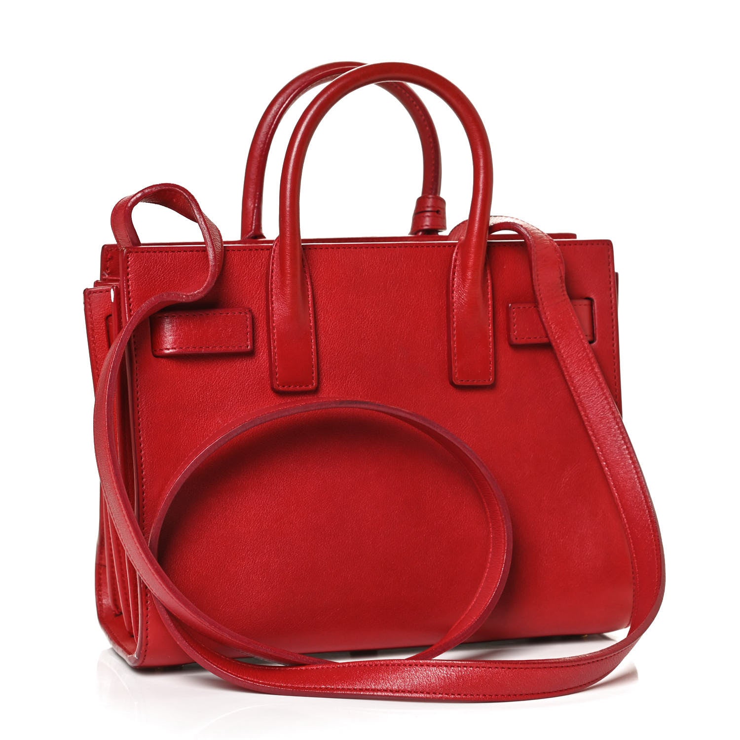 Saint Laurent Calfskin Nano Sac De Jour Lipstick Red 3 of 11