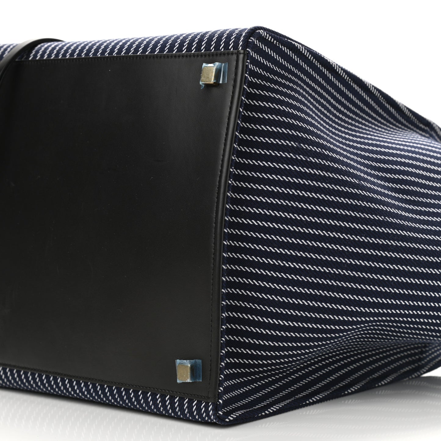 Cotton Canvas Striped Medium Phantom Luggage Navy White