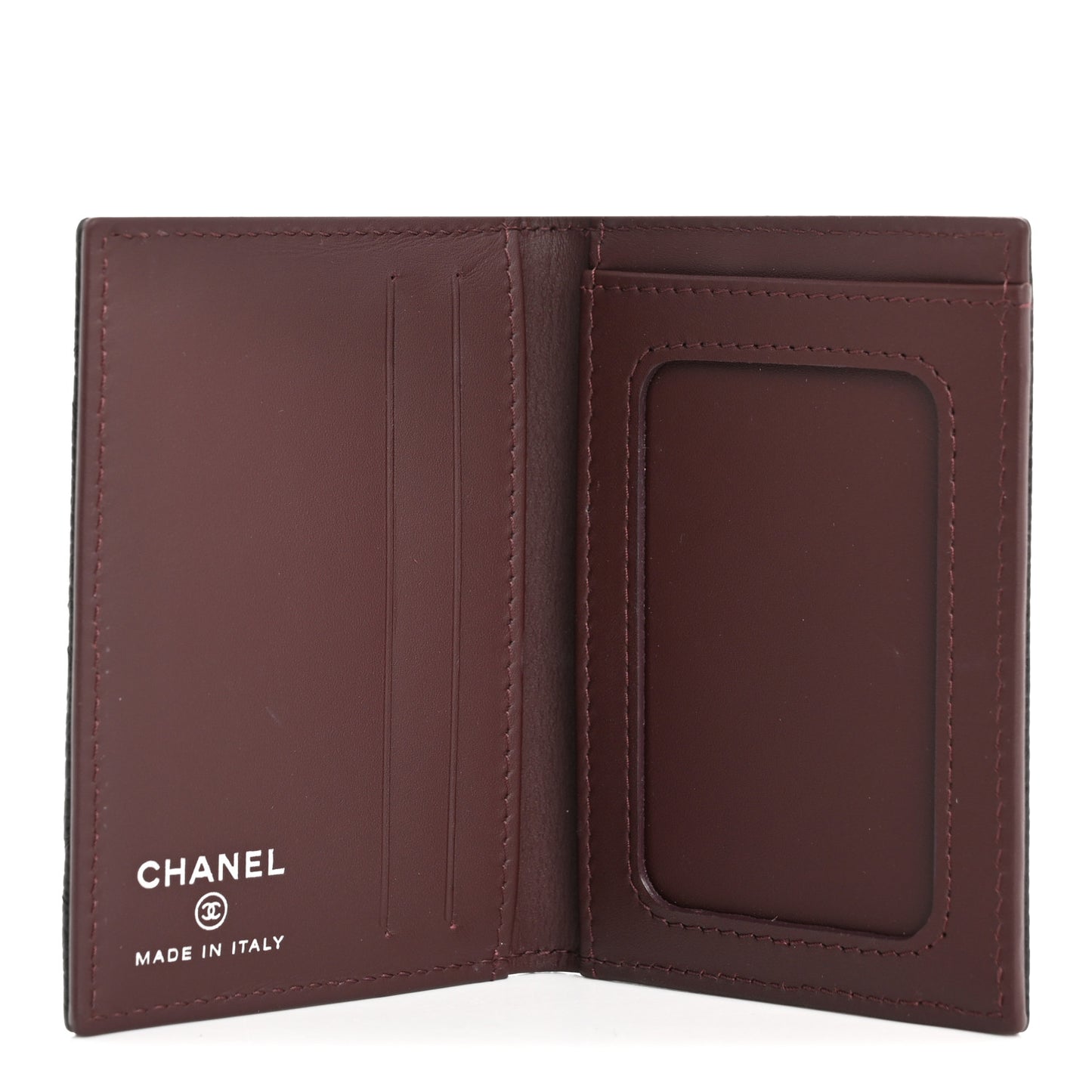 Caviar Quilted Card Holder Wallet Black
