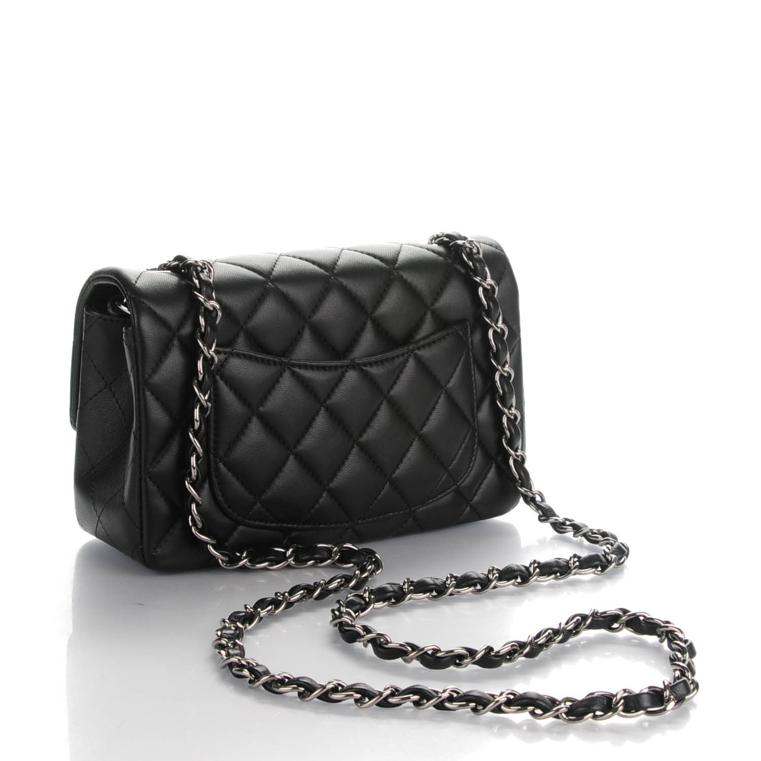 Chanel Lambskin Quilted Mini Rectangular Flap Black 3 of 8