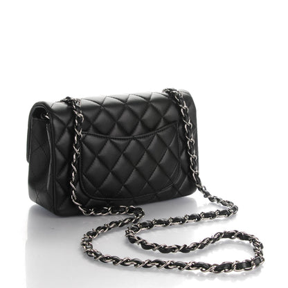 Chanel Lambskin Quilted Mini Rectangular Flap Black 3 of 8