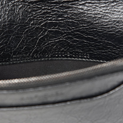Balenciaga Agneau Silver Metallic Edge Hardware Wallet On Chain Black 6 of 9