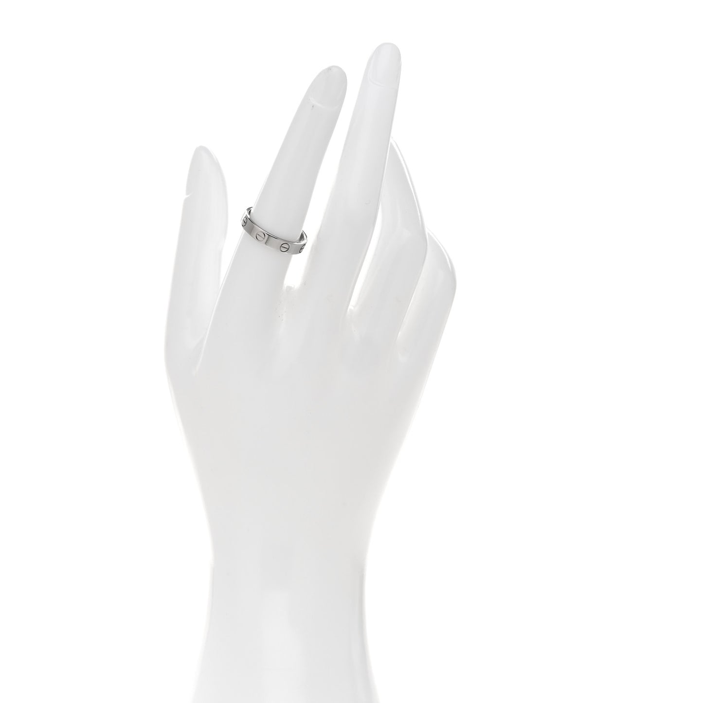 18K White Gold 3.5mm LOVE Wedding Band Ring 54 6.75