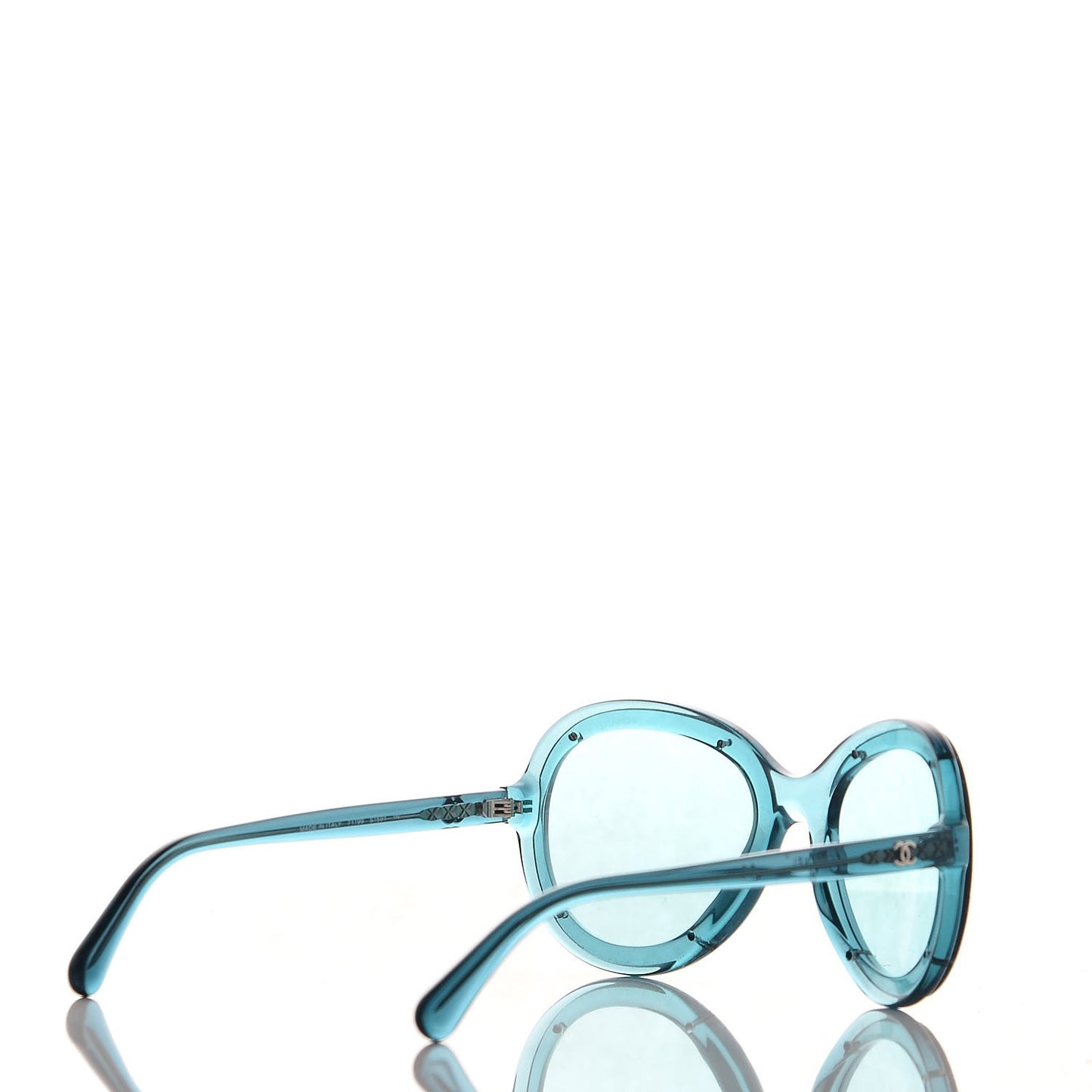 Acetate Round CC Sunglasses 71199 Light Blue