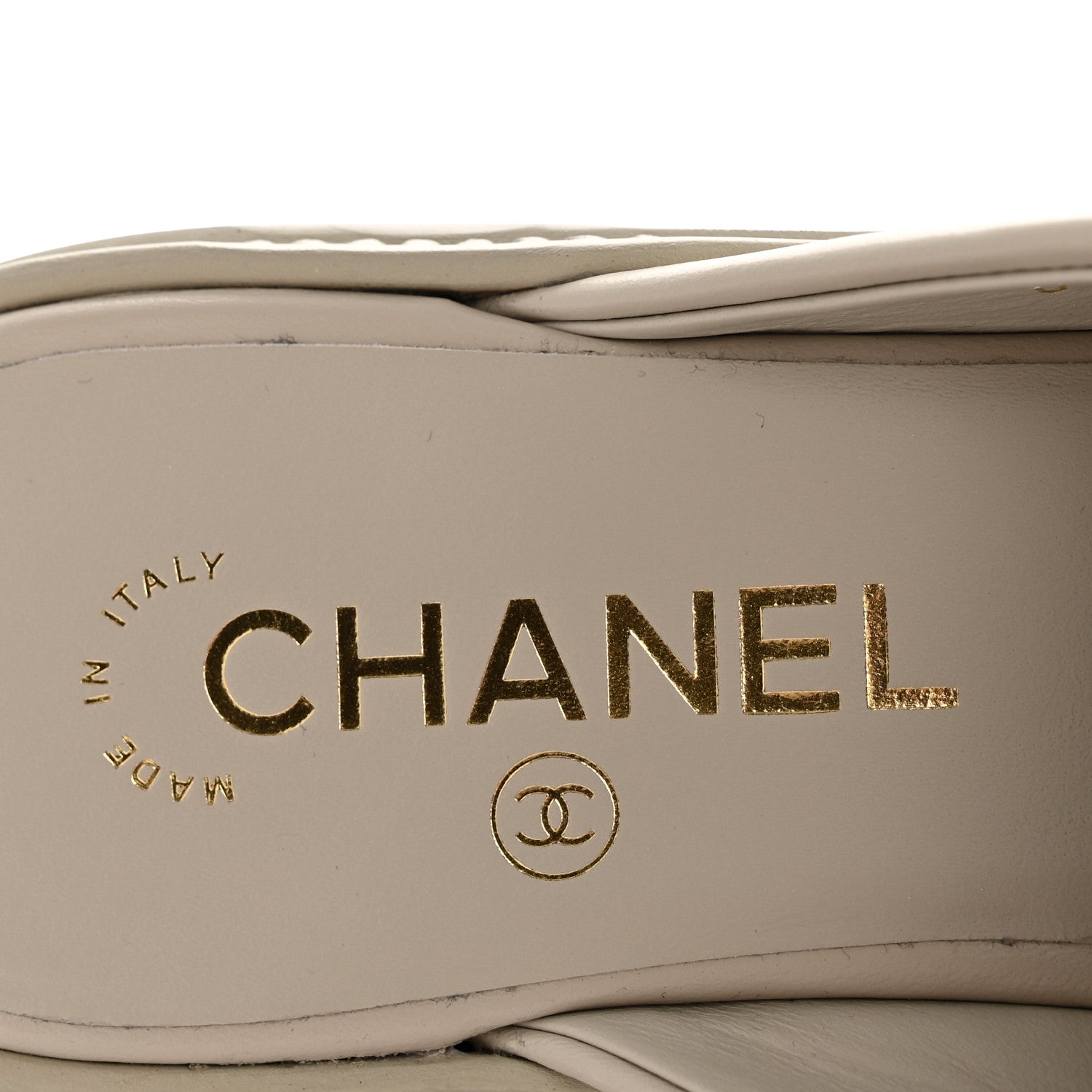 Chanel Lambskin Quilted CC Turnlock Mules 39 Light Grey 8 of 10