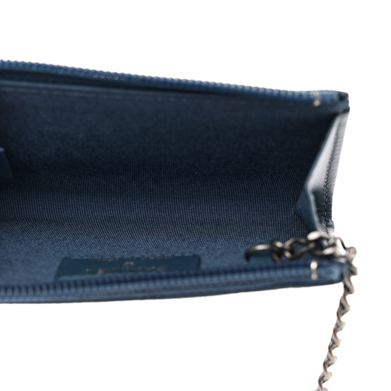 Chanel Caviar Timeless CC Coin Purse Case Blue 5 of 8