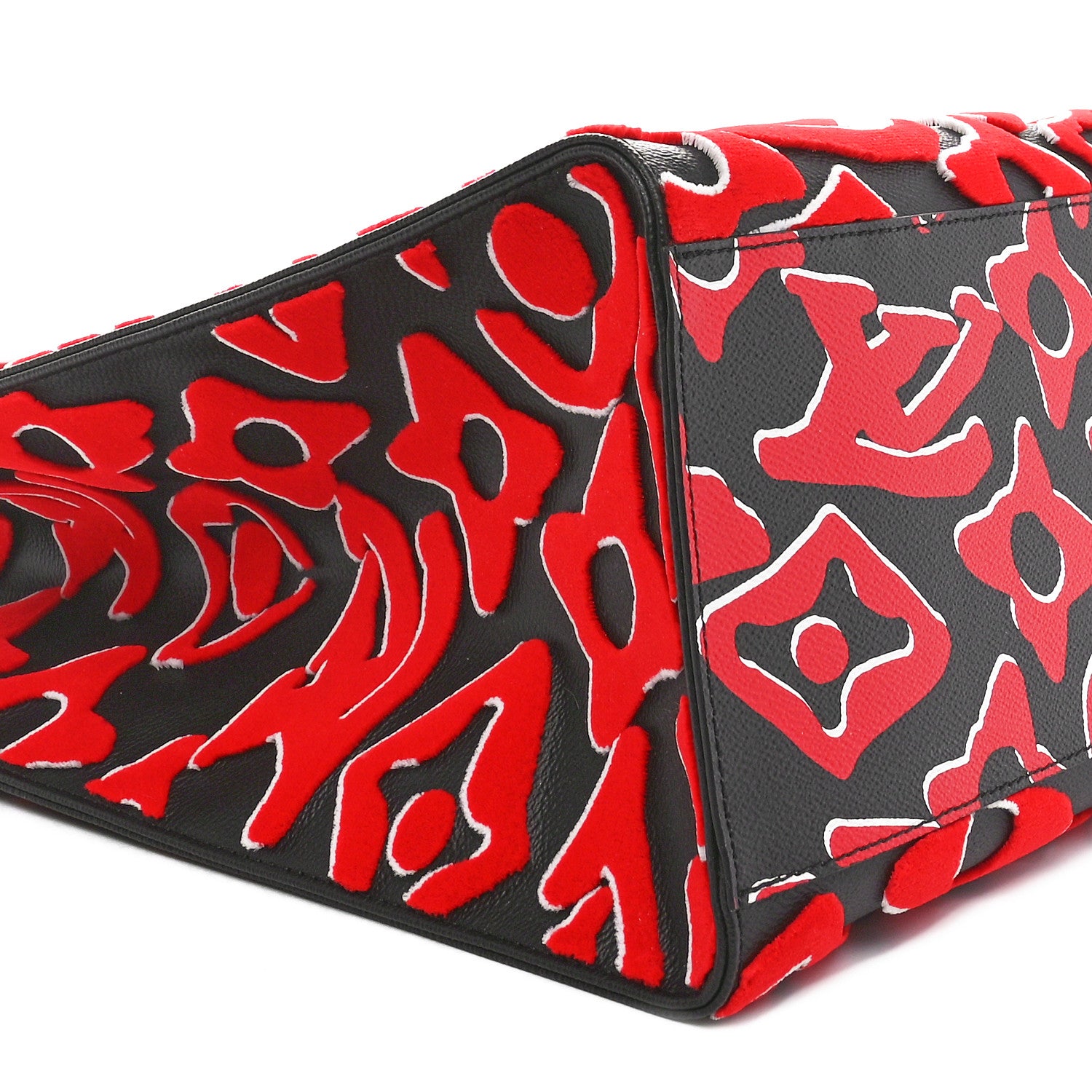 Louis Vuitton X UF Tufted Monogram Onthego GM Black Red 8 of 9