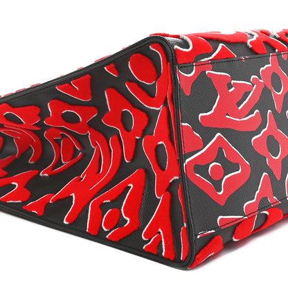 Louis Vuitton X UF Tufted Monogram Onthego GM Black Red 8 of 9
