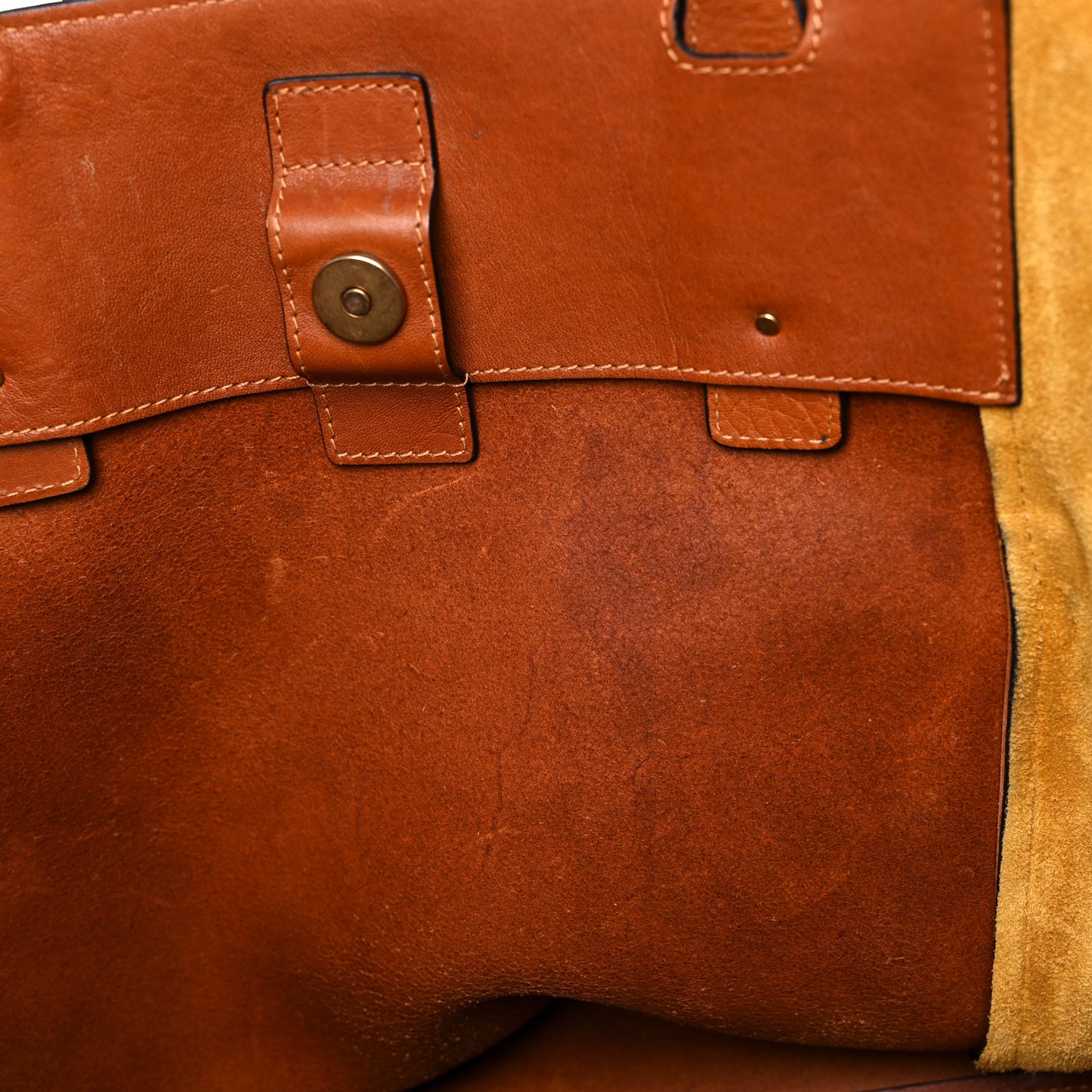 Smooth Calfskin Medium Milo Shopping Tote Caramel