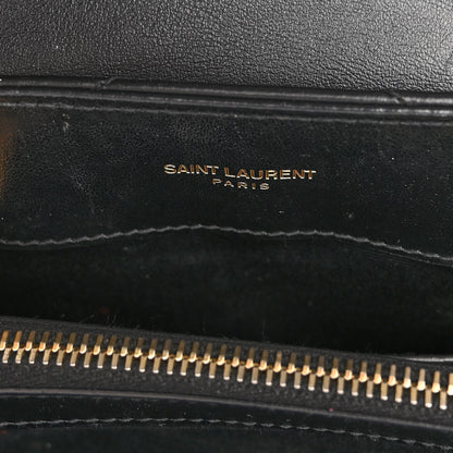 Saint Laurent Calfskin Y Quilted Monogram Small Loulou Chain Satchel Black 6 of 9