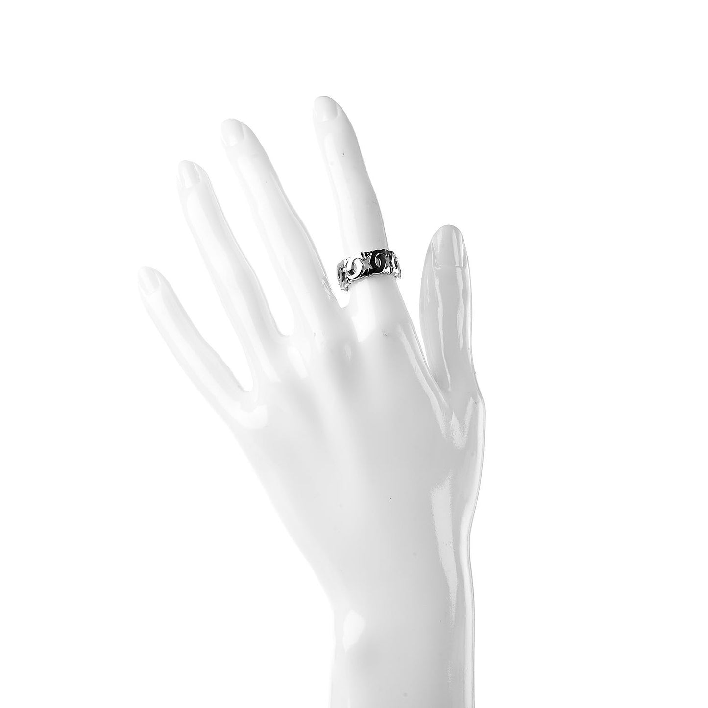 18K White Gold Entrelaces Ring 50 5.25