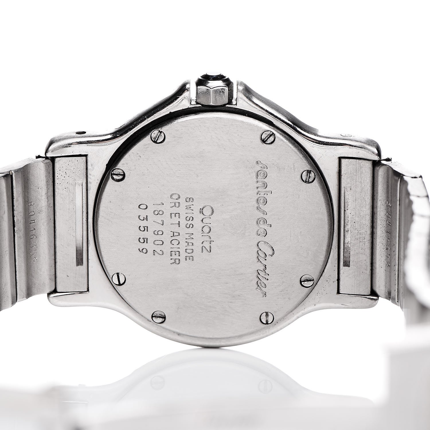 Cartier Stainless Steel 18K Yellow Gold 29mm Santos Octagon Quartz Watch 6 of 6