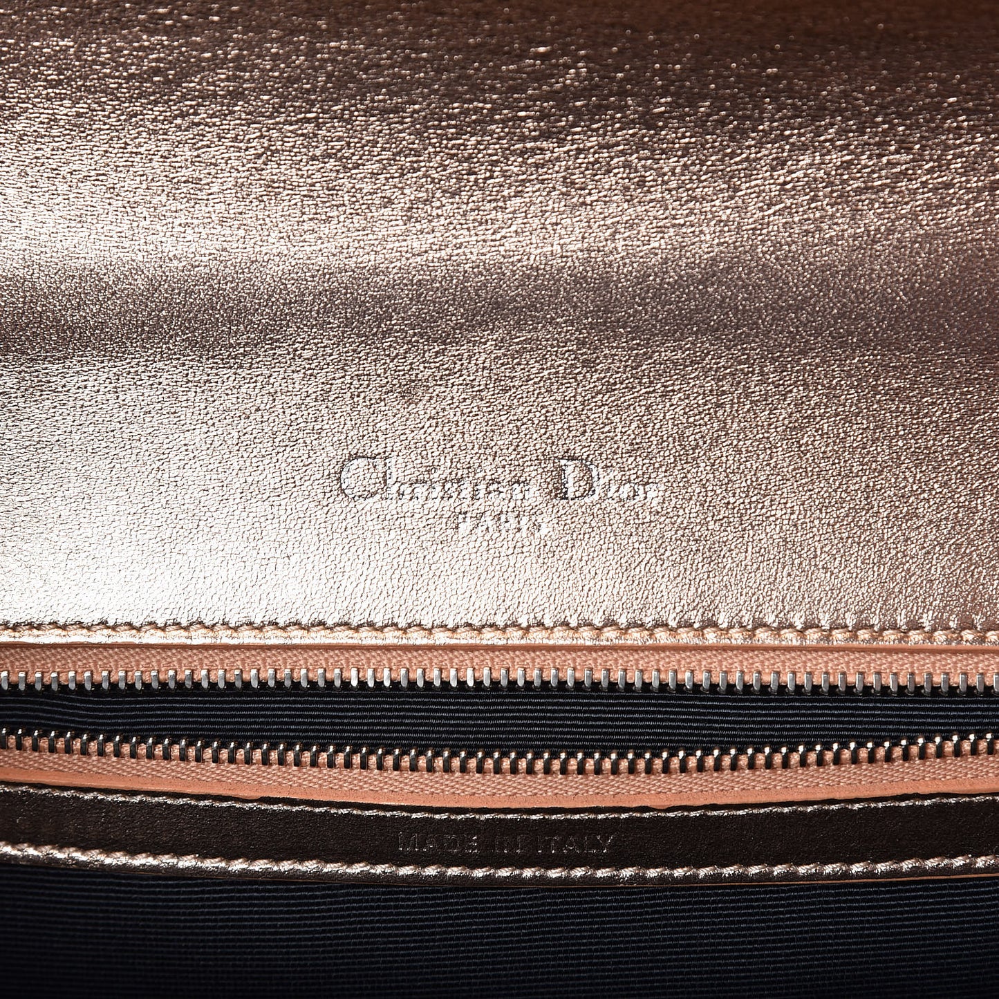 Metallic Ceramic Effect Deerskin Medium Diorama Flap Bag Gold