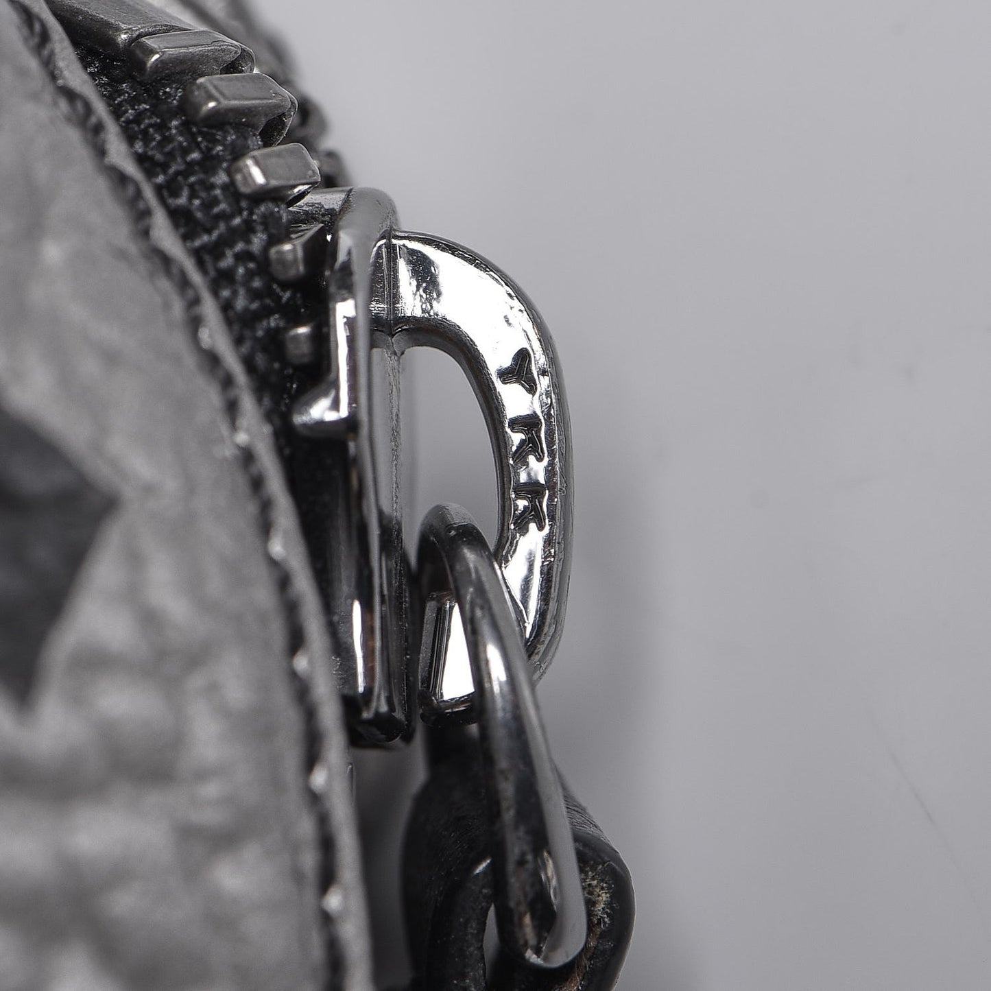 Metallic Visetos Calfskin Medium Studded Munich Lion Stark Backpack Silver Black