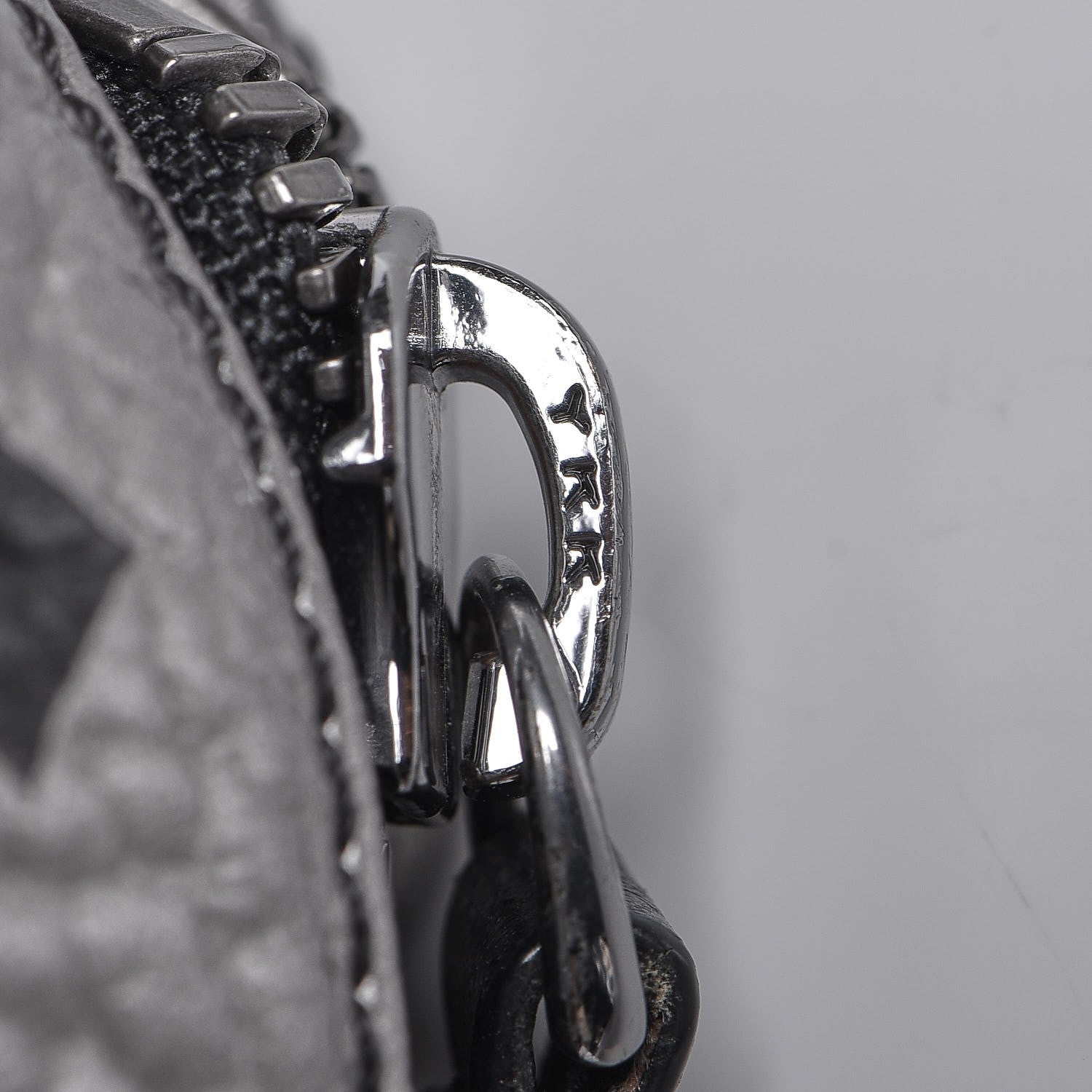 MCM Metallic Visetos Calfskin Medium Studded Munich Lion Stark Backpack Silver Black 14 of 28