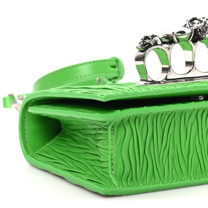 Alexander McQueen Lambskin Pleated Knuckle Shoulder Bag Green 7 of 8