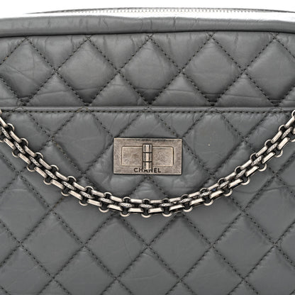 Chanel Aged Calfskin Quilted Medium Reissue Camera Case Grey 8 of 12