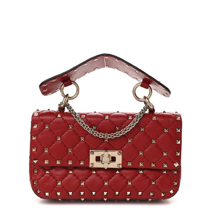 Valentino Garavani Nappa Small Rockstud Spike Shoulder Bag Rosso Valentino 1 of 9