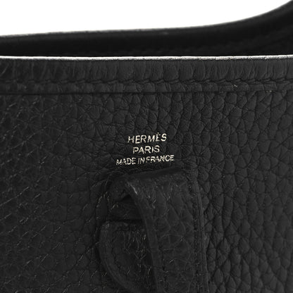 Hermes Taurillon Clemence Evelyne TPM Black 6 of 12