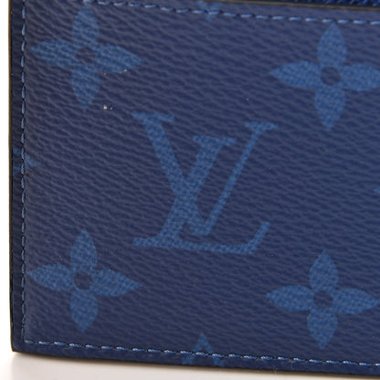 Louis Vuitton Monogram Taiga Coin Card Holder Cobalt 7 of 8